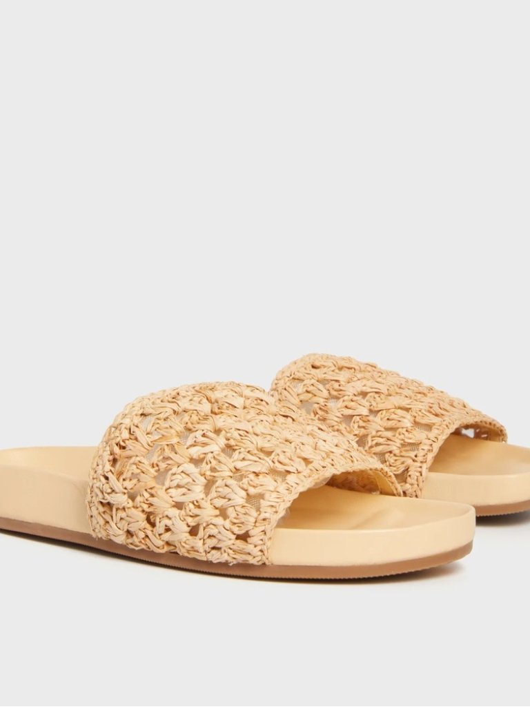 Loeffler Randall Henri Crochet Raffia Slides
